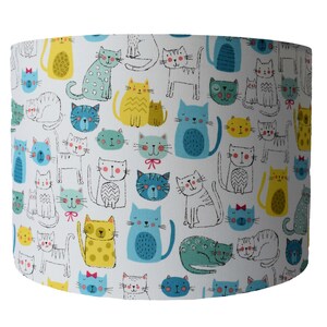 Blue Cat Lampshade Ceiling, Cat Lamp Shade Table Lamp, Cat Lover Gift Home, Cat Home Decor Lamps, Cute Cat Stuff, Cat Homeware Gifts