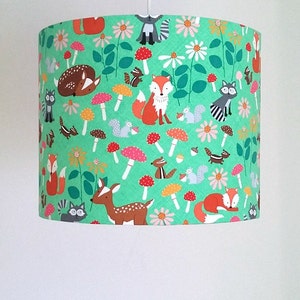woodland lampshade nursery