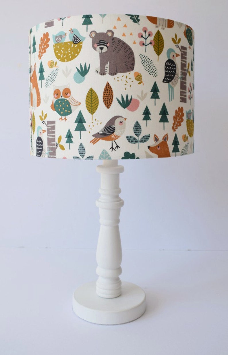 Woodland Animals Lamp Shade Woodland Adventure Nursery Light Etsy