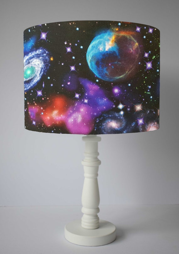 Space Lampshade Ceiling Galaxy Home Decor Lights Bedroom Light Shades Ceiling Children Spaced Themed Bedroom Table Lamps Star Room Decor