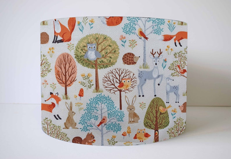 Woodland Animals Lamp Shade For Nursery Woodland Themed Baby Etsy
