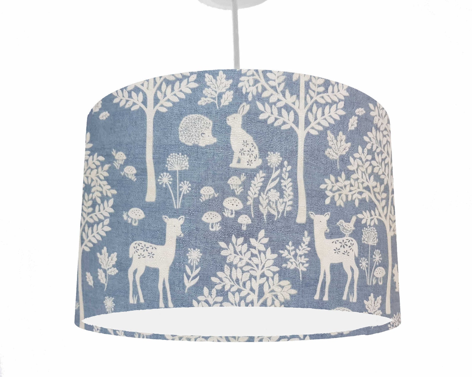 Woodland Animals Nursery Lampshade Ceiling Woodland Table Etsy