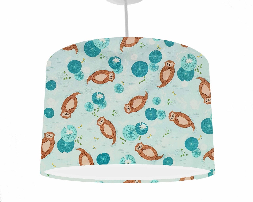 Cute Otter Lamp Shade Kids, Children Bedroom Light Shade, Otters Gifts ...