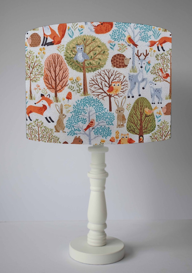 Woodland Animals Lamp Shade For Nursery Woodland Themed Baby Etsy