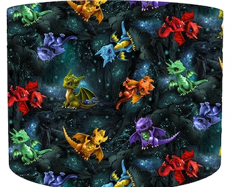Dragon Lampshade, Baby Dragon Nursery Boys Girls Playroom, Cute Dragon Kids Room Light Shade, Children Bedroom Light, Fantasy Dragon Decor