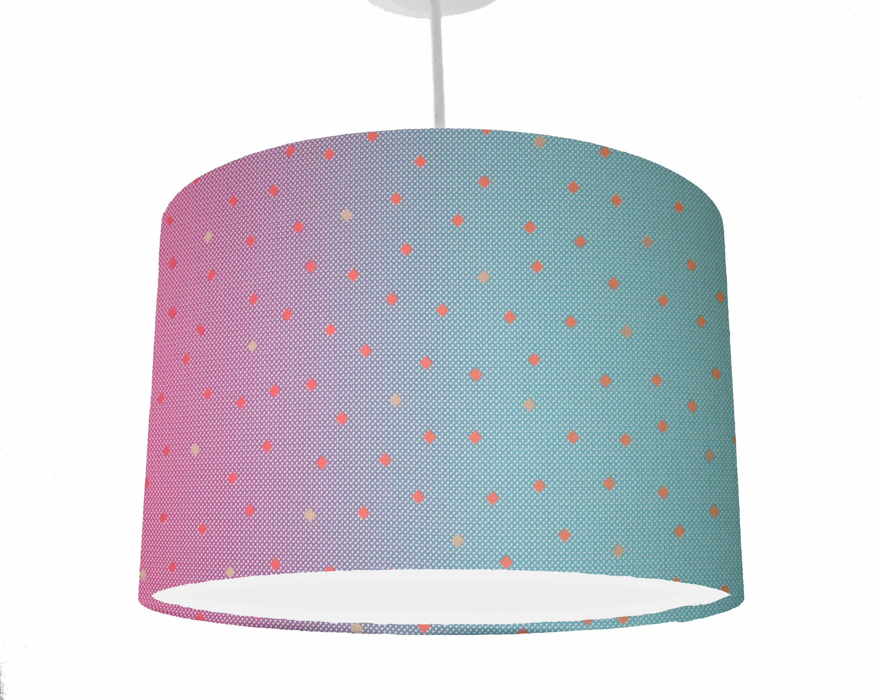 Pastel Rainbow Ombre Fabric Lampshade Bedroom Lighting Pastel