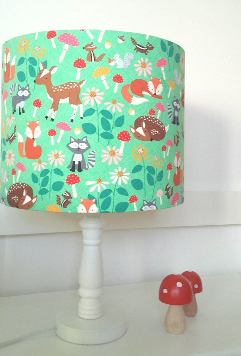 woodland lampshade nursery