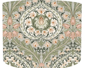 Pantalla de lámpara William Morris Eden, Sweet Symphony, pantalla de lámpara de techo floral verde, decoración contemporánea para el hogar, pantalla de lámpara de mesa para sala de estar