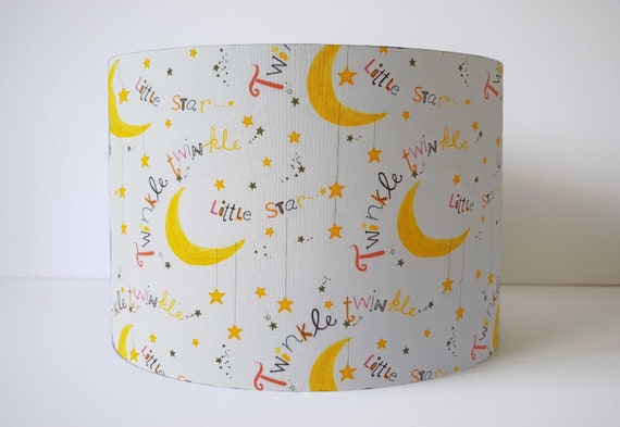 Star Lampshade Nursery Twinkle Twinkle Little Star Light Nursery Moon And Stars Lampshade Moon Ceiling Light Shade Baby Room Decor Light