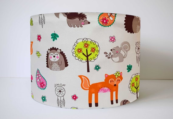 Woodland Animals Nursery Table Lamp Fox Light Shade Ceiling Uk Boho Baby Room Decor For Girls Woodland Nursery Decor Accessories