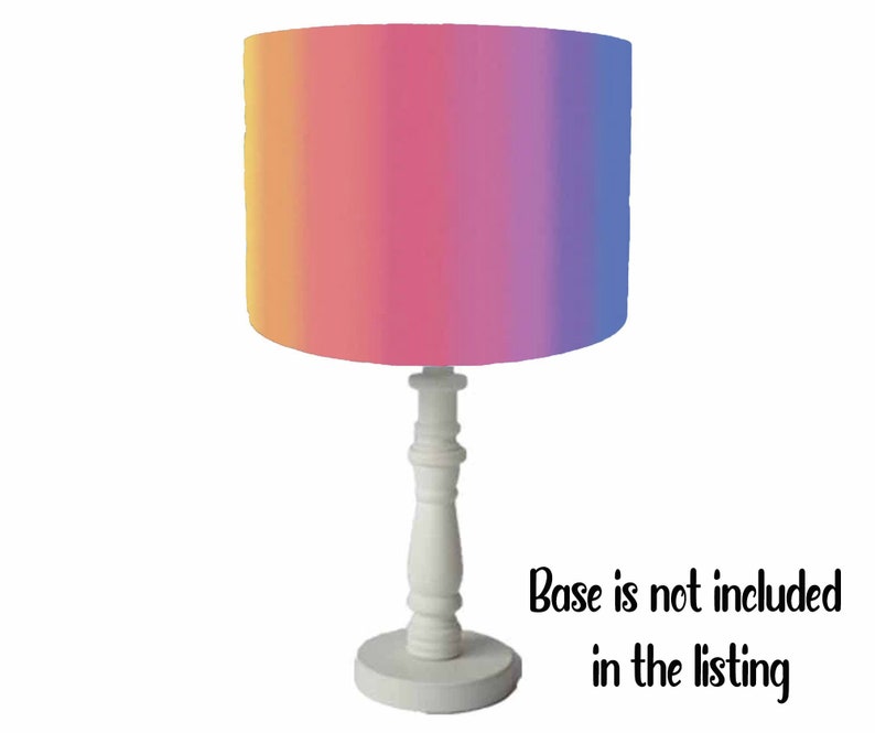 Pastel Rainbow Bedroom Lamp Shade Child Room, Ombre Rainbow Lampshade