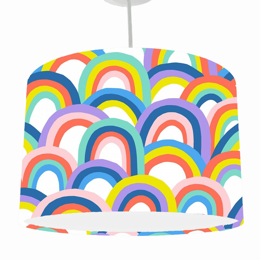 Pastel Rainbow Bedroom Lampshades for Girls Rainbow Nursery Etsy UK