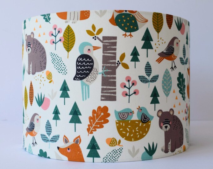 Woodland Animals Lamp Shade Woodland Adventure Nursery Light Etsy