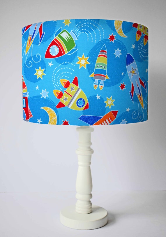 Rocket Lampshade Boys Space Room Decor Toddler Room Accessories