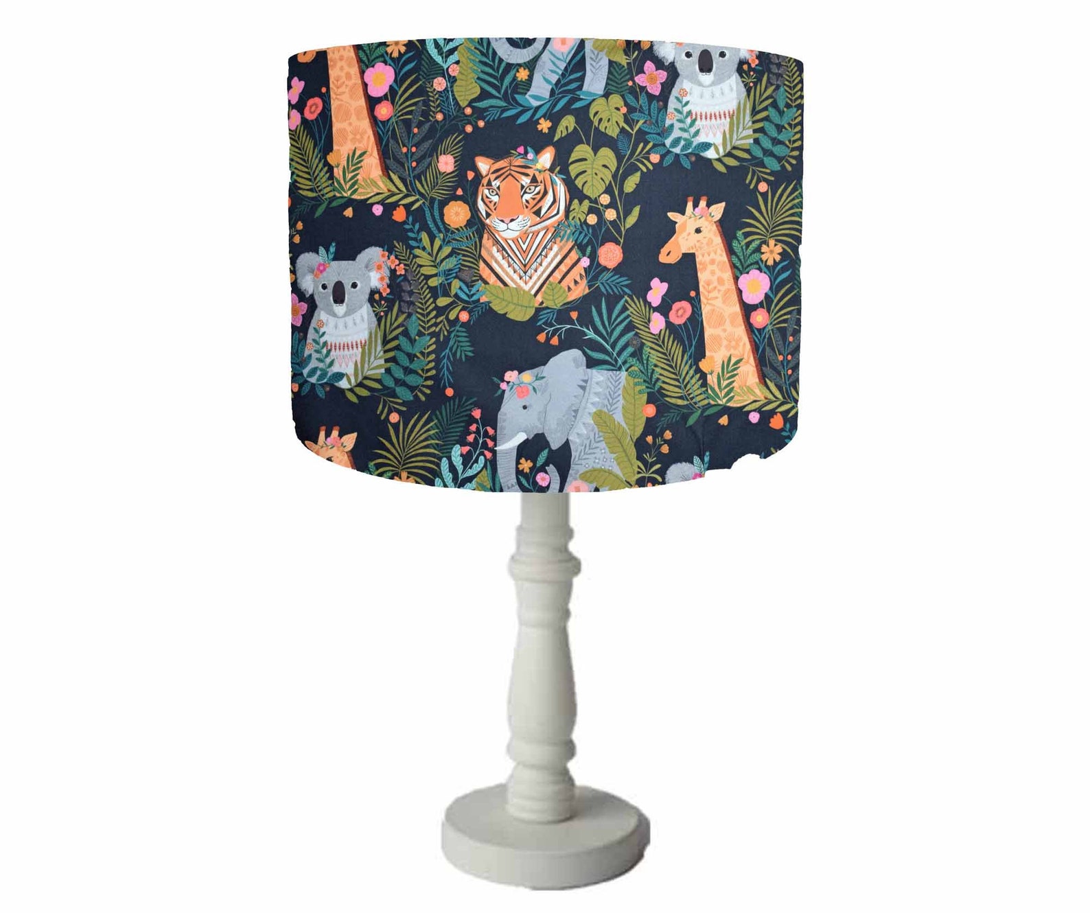 Blue Safari Nursery Lampshade Bedside Lamp Jungle Light Shade Etsy