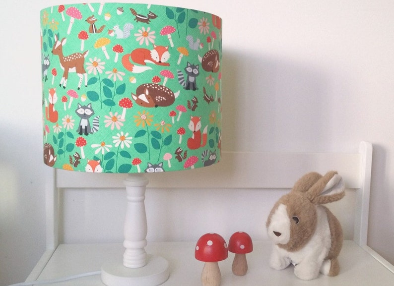 woodland lampshade nursery