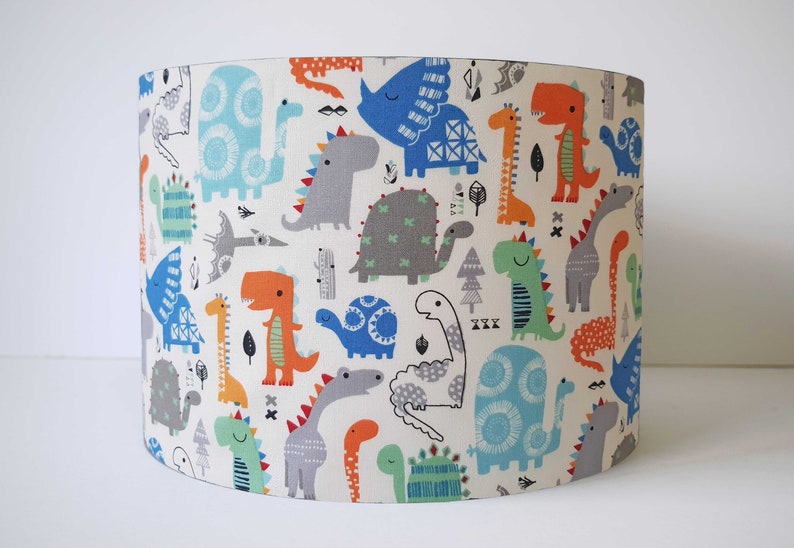 Blue Dinosaur Lampshade Dinosaur Lamp Shade Nursery Dinosaur Etsy UK