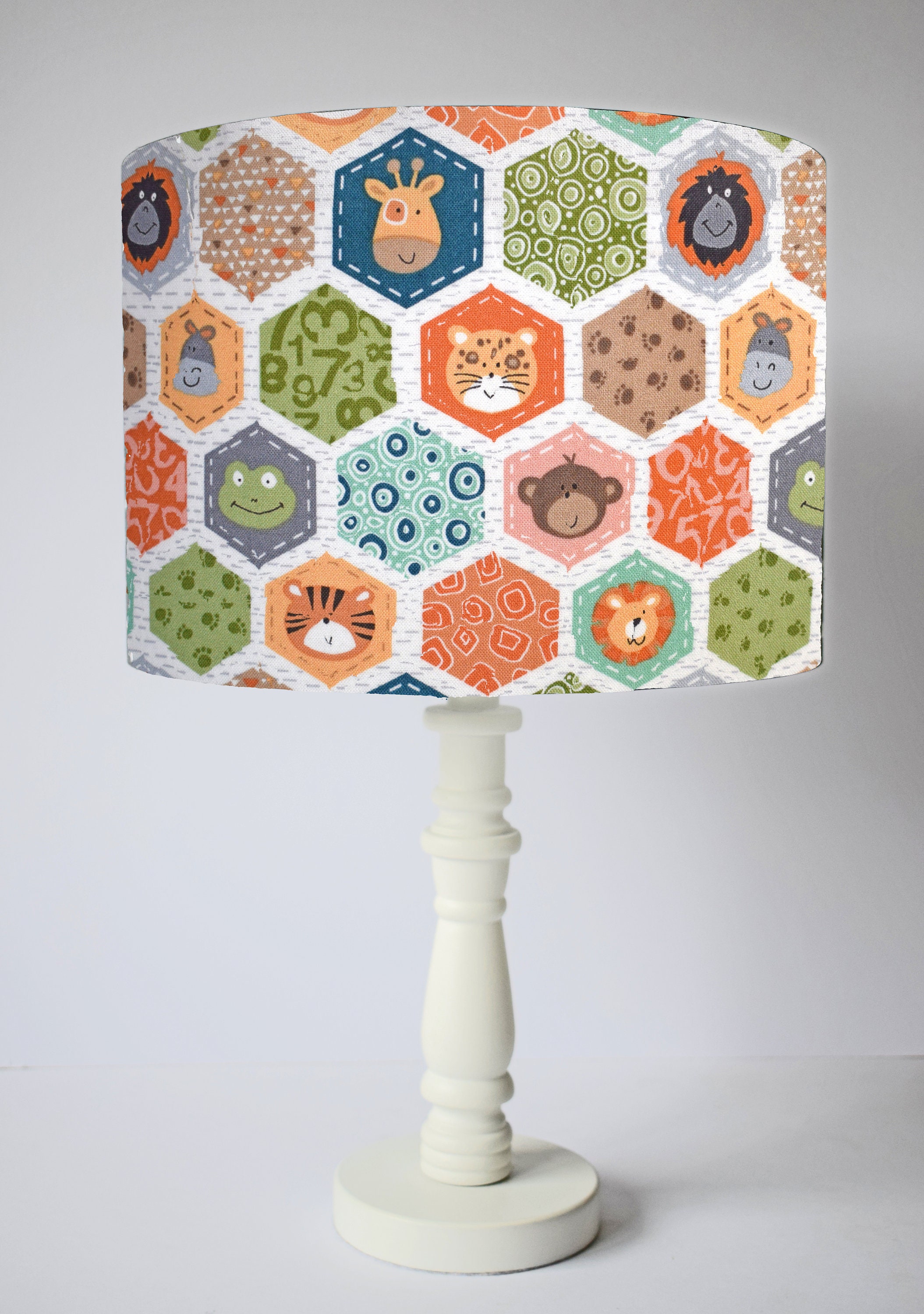 Safari Animal Lampshade Nursery Jungle Theme Decor Jungle Etsy