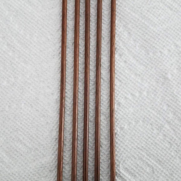 Walnut Round Double Point Knitting Needles