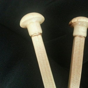 Prestige Square Wooden  Maple Knitting Needles- Quality, Handmade & Beautiful- 12&quot; long