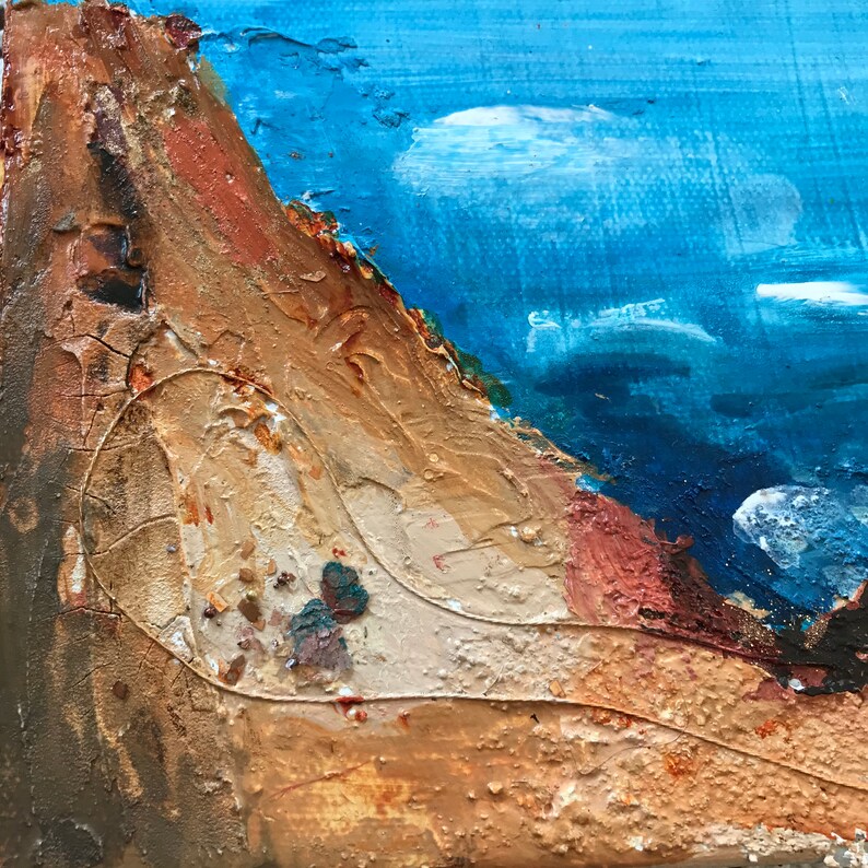 Original Painting Sea Art Contemporary Acrylic Painting Acrylic Abstract Art Brown Blue Green Home Decor Wall art