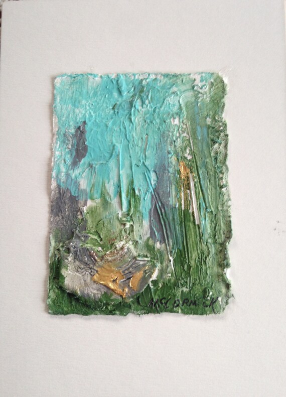Acrylic Abstract Art Acrylic Painting Small on Paper Etsy