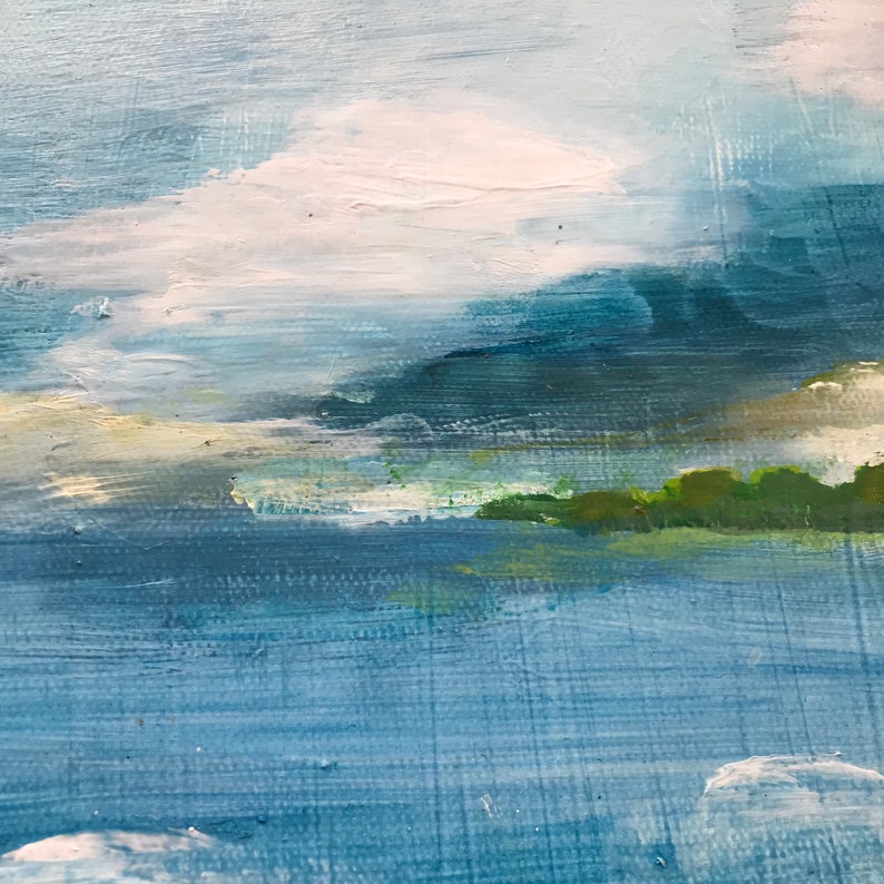 Original Painting Sea Art Contemporary Acrylic Painting Acrylic Abstract Art Brown Blue Green Home Decor Wall art
