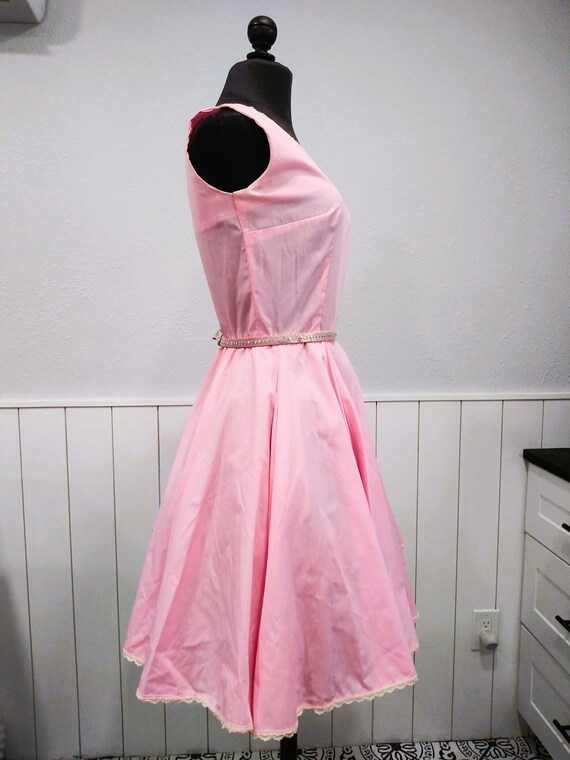 1960's Bubblegum Pink Square Dance Dress Sz 6/8 - image 4
