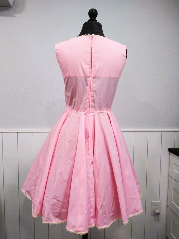 1960's Bubblegum Pink Square Dance Dress Sz 6/8 - image 5