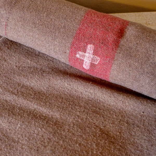 Vintage Swiss Army Wool Blanket