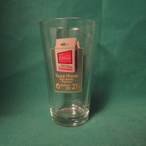Vintage Coca Cola Glass - Take Home This Handy Carton