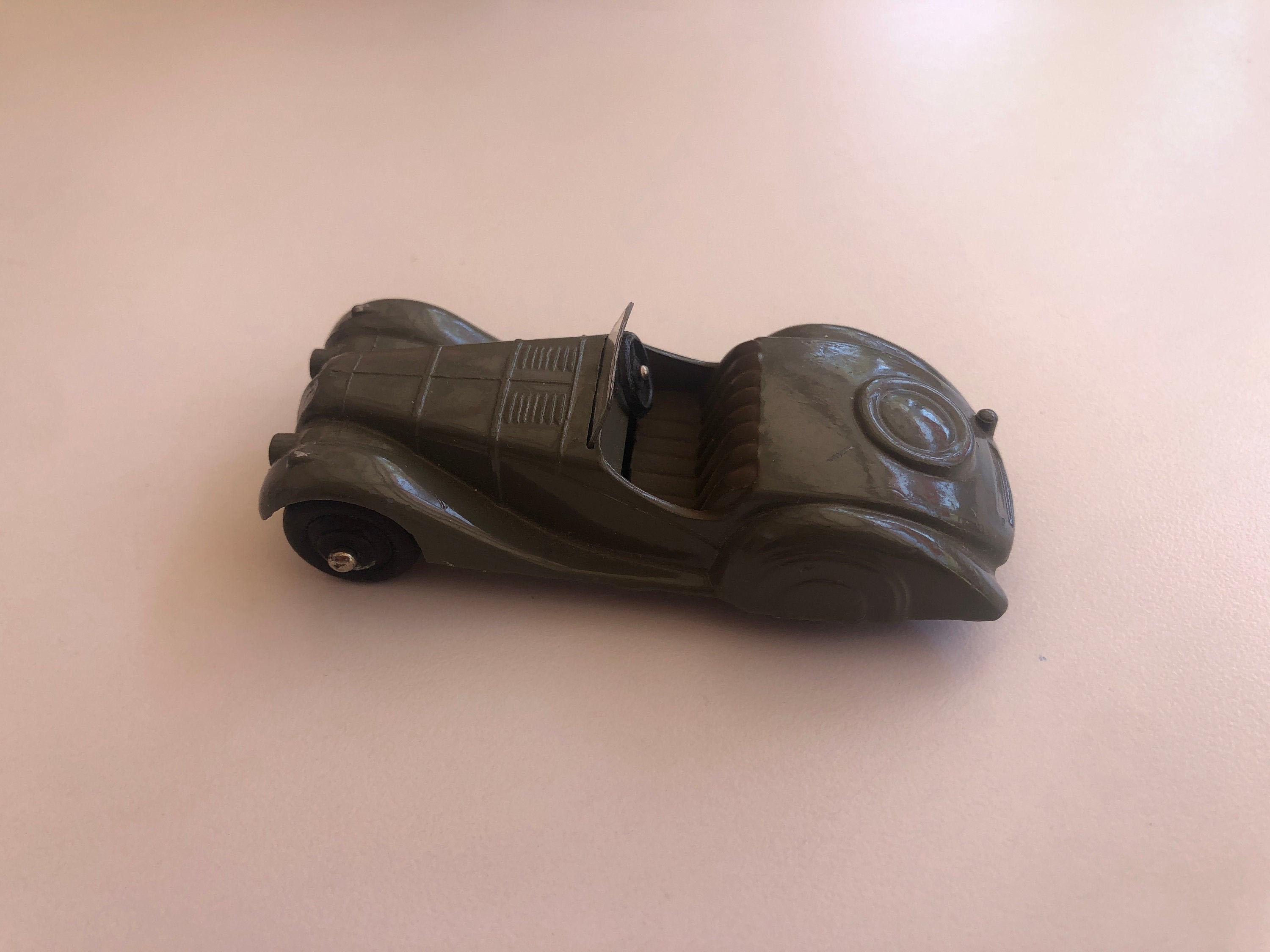 A Dinky Toys No.38a grey Frazer-Nash with brown seats, Nr M