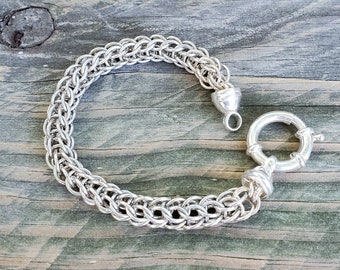 Sterling Silver Full Persian Chain Mail Bracelet