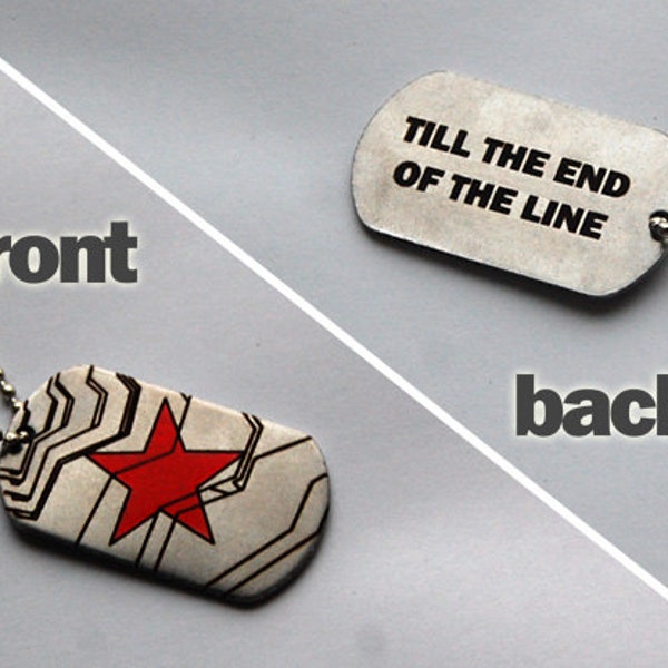 Winter Soldier dog tags ("till the end of the line" lettering)