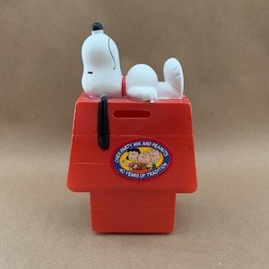 Snoopy Coin Bank 3.9 Inch Steel Sanwa Bank Promo Rare