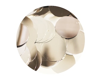 Sequin Paillettes 30mm flat round Metallic Silver