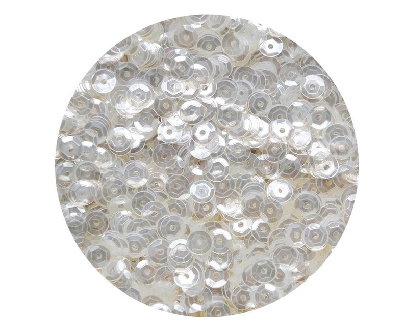 5mm Cup Sequins Crystal Luster Loose Facet Paillettes