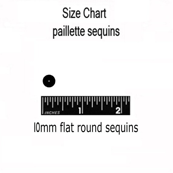 10mm Flat SEQUIN PAILLETTES ~ PORCELAIN WHITE ~ Round Disc ~ Made in USA