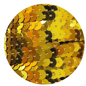 Sequin Trim 6mm Yellow Gold Metallic Flat Stitched Sequin String Trim