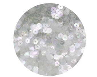 Sequins 5mm Flat Light Crystal Iris Rainbow Made in USA