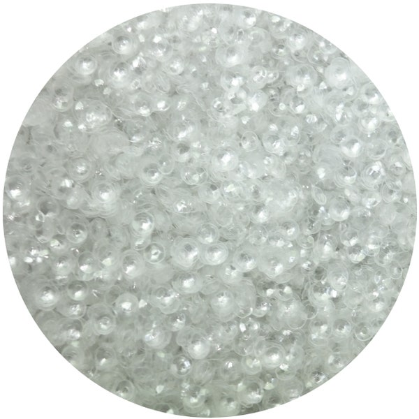 4mm Cup Sequins Crystal Clear Transparent Medium Hole Made in USA