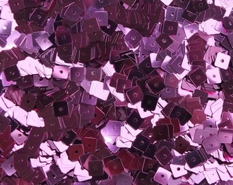 Sequins 5mm Square Orchid Pink Metallic Made in USA