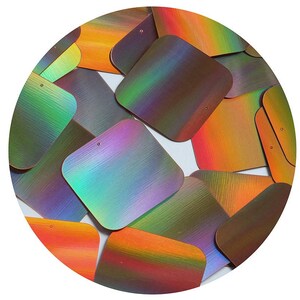 Square Sequin 40mm Copper Lazersheen Reflective Metallic Loose Couture Paillettes