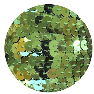Sequin Trim 6mm Bright Lime Green Metallic Flat Stitched Sequin String Trim