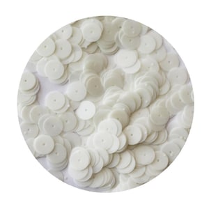10mm Flat Sequins Porcelain White