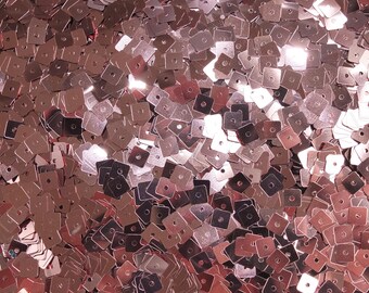 Sequins 5mm Square Pink Metallic Made in USA