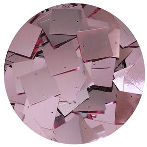 25mm Square Sequins Pink Metallic Loose Paillettes