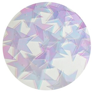 Star 5 Point Sequin 1.5&quot; Crystal Crystallina Iris Mirror Iridescent Loose Couture Paillettes