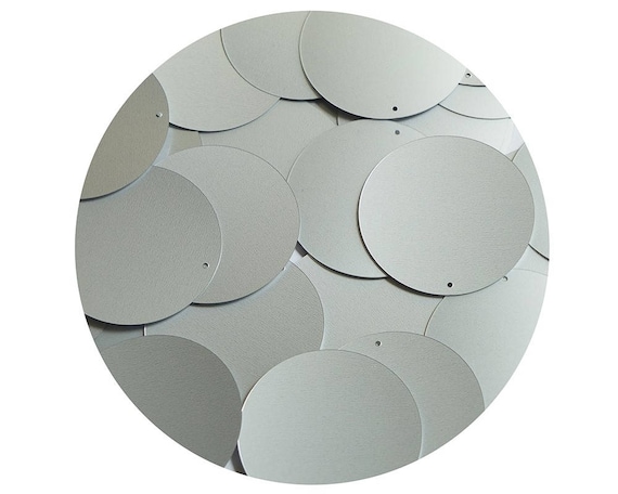 Round Sequin 24mm 1/" Silver Matte Satin Metallic Loose Couture Paillettes
