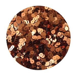 4mm Flat Sequins Copper Metallic